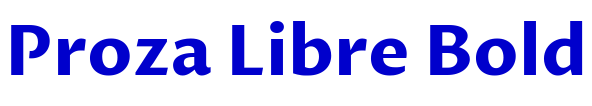 Proza Libre Bold font